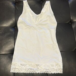 Ruby Ribbon White Lace cami